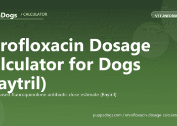 Enrofloxacin Dosage Calculator for Dogs (Baytril) - free PuppaDogs calculator