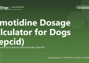 Famotidine Dosage Calculator for Dogs (Pepcid) - free PuppaDogs calculator