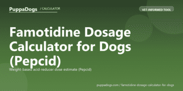 Famotidine Dosage Calculator for Dogs (Pepcid) - free PuppaDogs calculator