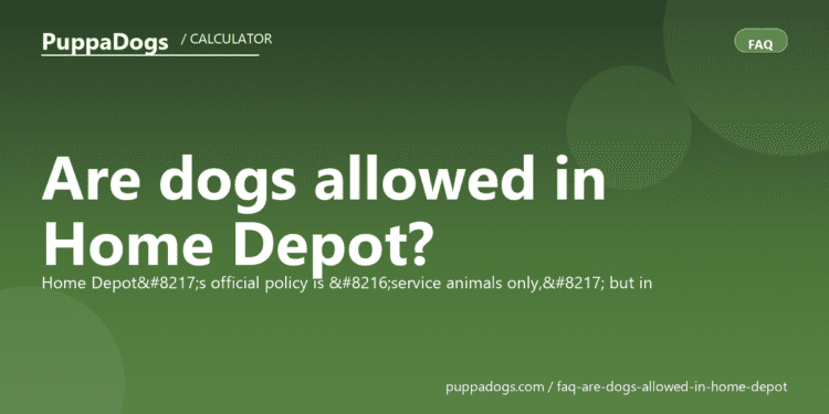 Are dogs allowed in Home Depot? - PuppaDogs FAQ