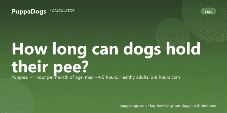 How long can dogs hold their pee? - PuppaDogs FAQ