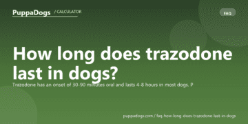 How long does trazodone last in dogs? - PuppaDogs FAQ