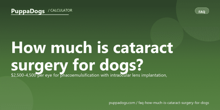 How much is cataract surgery for dogs? - PuppaDogs FAQ