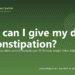 What can I give my dog for constipation? - PuppaDogs FAQ