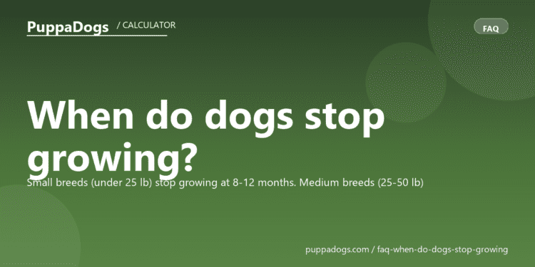 When do dogs stop growing? - PuppaDogs FAQ