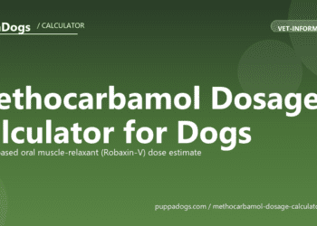 Methocarbamol Dosage Calculator for Dogs - free PuppaDogs calculator