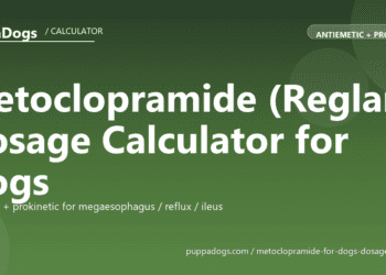 Metoclopramide (Reglan) Dosage Calculator for Dogs - free PuppaDogs calculator