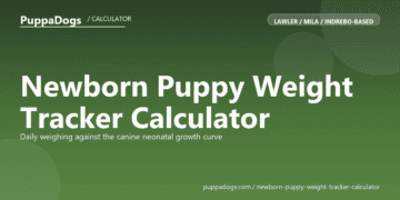 Newborn Puppy Weight Tracker Calculator - free PuppaDogs calculator