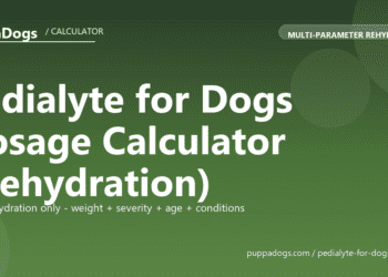 Pedialyte for Dogs Dosage Calculator (Dehydration) - free PuppaDogs calculator
