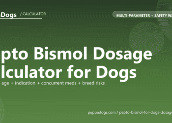 Pepto Bismol Dosage Calculator for Dogs - free PuppaDogs calculator