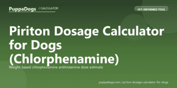 Piriton Dosage Calculator for Dogs (Chlorphenamine) - free PuppaDogs calculator