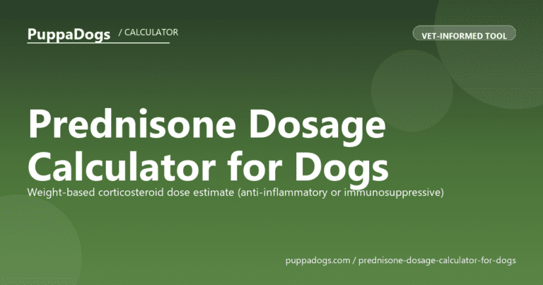 Prednisone Dosage Calculator for Dogs