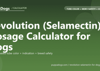 Revolution (Selamectin) Dosage Calculator for Dogs - free PuppaDogs calculator