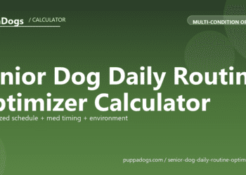 Senior Dog Daily Routine Optimizer Calculator - free PuppaDogs calculator