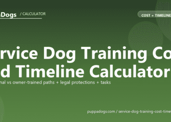 Service Dog Training Cost and Timeline Calculator - free PuppaDogs calculator