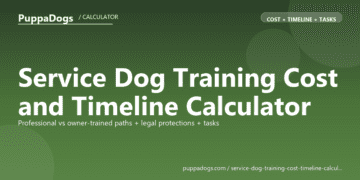 Service Dog Training Cost and Timeline Calculator - free PuppaDogs calculator