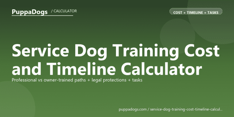 Service Dog Training Cost and Timeline Calculator - free PuppaDogs calculator