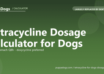 Tetracycline Dosage Calculator for Dogs - free PuppaDogs calculator