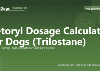 Vetoryl Dosage Calculator for Dogs (Trilostane) - free PuppaDogs calculator