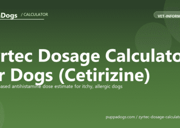 Zyrtec Dosage Calculator for Dogs (Cetirizine) - free PuppaDogs calculator